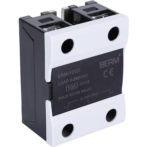 Relais statique BERM SSR à LED, indication d'état par tube lumineux, commande 4-20mA, tension 0-250VAC, pour usage industriel. (1/4)