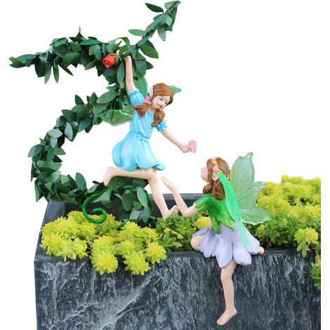 Figuren Gartenfeen Gluling im Feenstatuen Spiel Dunkle