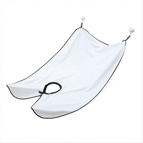 Tablier de rasage 1 pièce, attrape-poils de barbe pour homme, protection cheveux coupe, imperméable et lavable, accessoire coiffure, idéal salon ou maison (1/5)