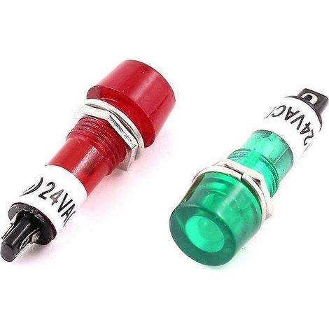 24V AC/DC Rot/Grün Zweifarbige Kontrollleuchte/Signallampe für industrielle Schaltschränke, 2 Stück