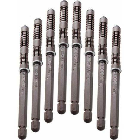 ZVD Lot de 8 supports d'étagère flottants en bois invisibles très résistants avec vis (Ø10 x 100 mm)-Fei Yu (1/4)