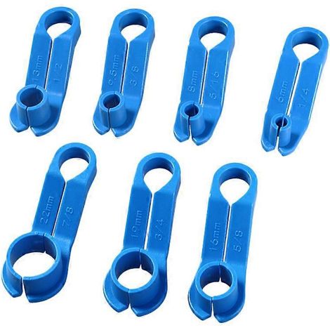 Outil pratique de 7 pièces pour le retrait des conduites de carburant, durable et compatible avec les systèmes de climatisation automobile.-8.5X2.5cm-Blue