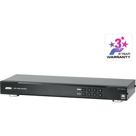 Conmutador de matriz HDMI de 4 puertos Aten, 4K, VM0404HA-AT-G