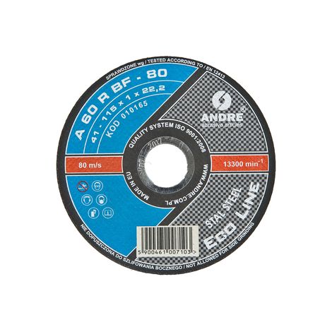 Disco da taglio piatto Andre per materiali in acciaio 115 x 1 x 22 mm 40125622