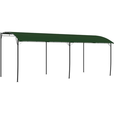 vidaXL Gazebo 6 x 3 x 2.55 m Green Fabric and Aluminium 180 gsm