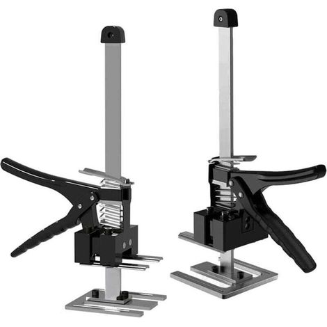 2 pièces Lève-plaques Placo Meuble Avec échelle, 29cm Réglable Leve Plaque Meuble, Etai Telescopique Leve Meuble pour les Sols, Fenêtres et les Armoires, Capacité de Charge Maximale de 240 kg (1/4)