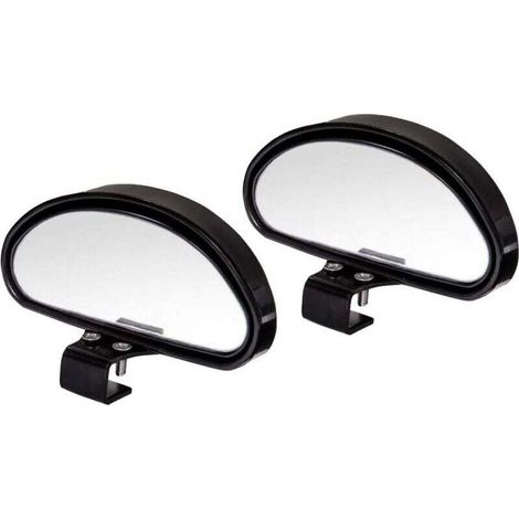 Espejo de punto ciego para conducción supervisada, espejo convexo ajustable, compatible con todos los coches, 2 piezas - KZQ