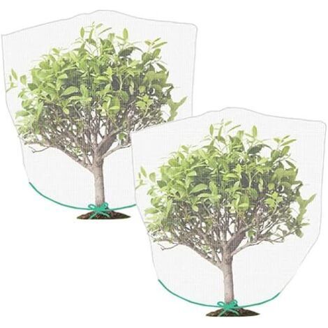 Lot de 2 filets anti-oiseaux et anti-insectes avec fermeture éclair pour jardin (1/5)