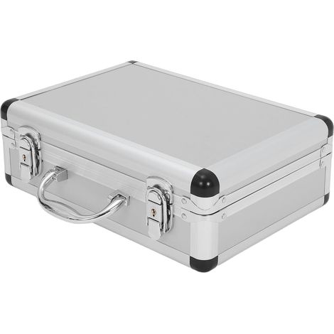 1pièce Boîte de Rangement Outils Alliage Aluminium avec Mousse Mallette Portable Sécurisée et Boîte de Transport Pratique pour Usage Domestique Argentée (1/5)