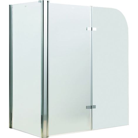 Mucola – Paroi de douche d'angle 68 cm + 120 cm x 140 cm – Verre de sécurité ESG 6 mm – Aluminium – Pliable avec porte