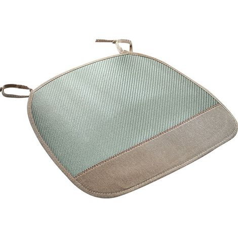 Coussin de siège rafraîchissant en rotin, 42 x 42 cm, respirant, massant, avec attaches, carré (1/3)