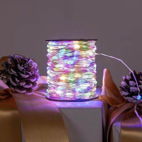 30 m 300 LED Multi-Coloured LED Fairy Lights, 8 Modes, Plug in String with Silver Wire for Indoor and Outdoor Use, Christmas, Garden, Wedding, Patio, Balcony, Decoration (1/4)