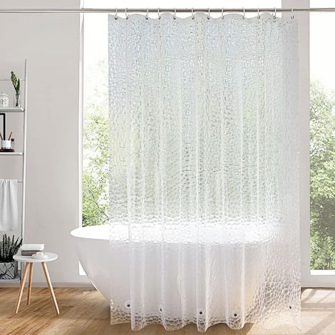 Duschvorhang AooHome Durchsichtig 180x190cm Wasserdicht Antischimmel mit 5 (1/5)