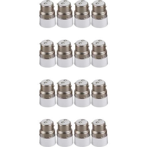 AC 220V B22 pour E14 base prise lampe lampe poire adaptateur support Lot de 16 (1/5)