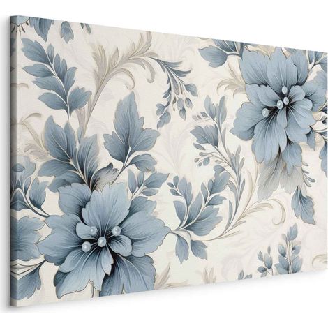 Imagen - Flores turquesas en un estilo retro de adornos florales / Flores ornamentales retro turquesas (1/3)