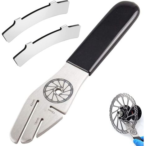 Juego de 3 herramientas para ajustar frenos, discos de bicicleta, llave de disco, rotor, alineación de acero inoxidable, reparación y accesorios. (1/5)