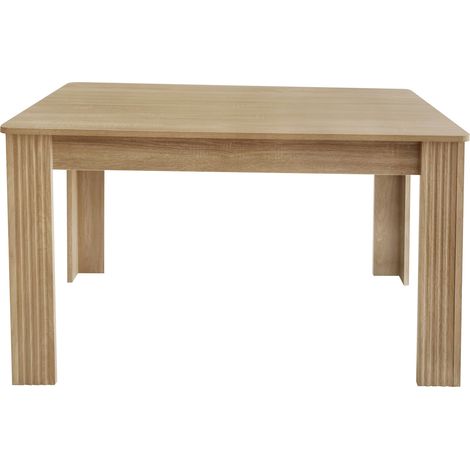 Tavolo da pranzo rettangolare moderno in truciolato effetto rovere 116 x 65 x 75 cm (1/5)