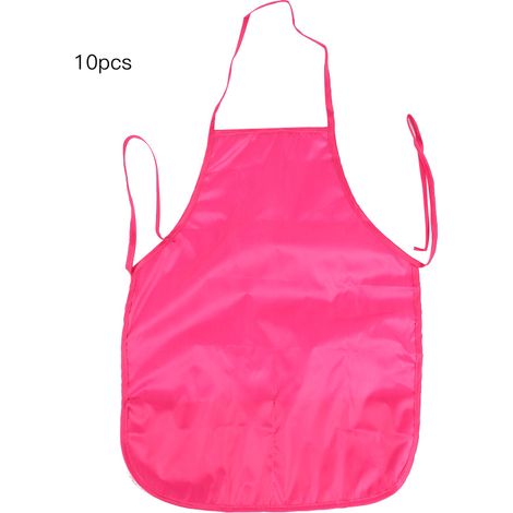Tablier de Peinture Imperméable Sans Manches 10 Pièces Poches Spacieuses Tissu Durable Non Toxique pour Enfants Rose (1/5)