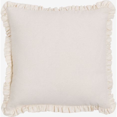 SKLUM Quadratisches Baumwollkissen (40 x 40 cm) Arassu Gardenia Weiß                                  