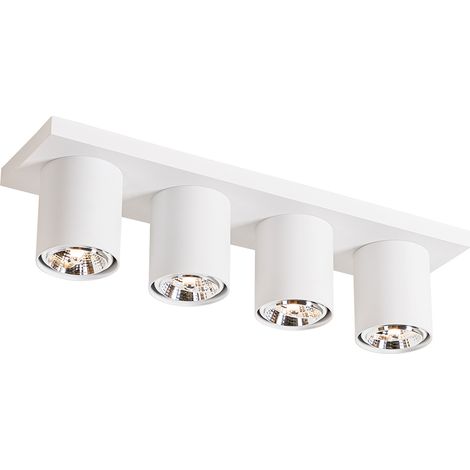 QAZQA Faretto tubo - Moderno - Alluminio - Bianco - Oblungo Max. 4 x Watt