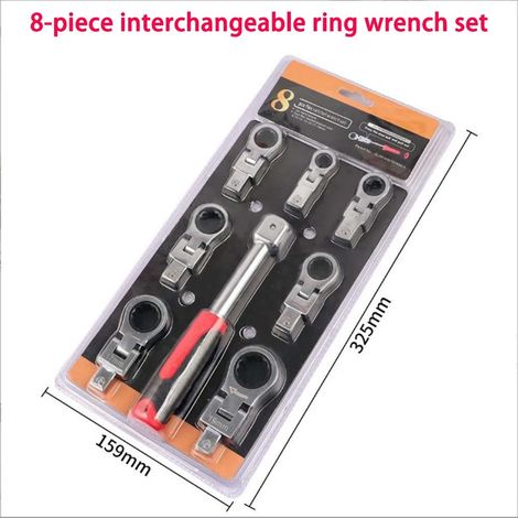 Clé à cliquet interchangeable pour tuyau d'arrosage, rotation à 180°, détachable, portable. (1/5)