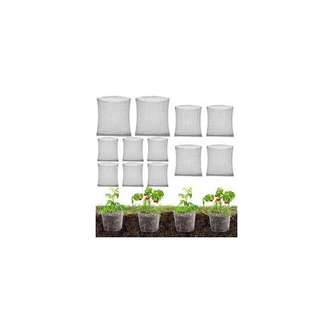 Lot de 12 corbeilles à plantes de protection contre les campagnols. 1/3/5 gallon. sac en maille métallique en acier inoxydable. fleurs. légumes (12 pièces) (1/5)