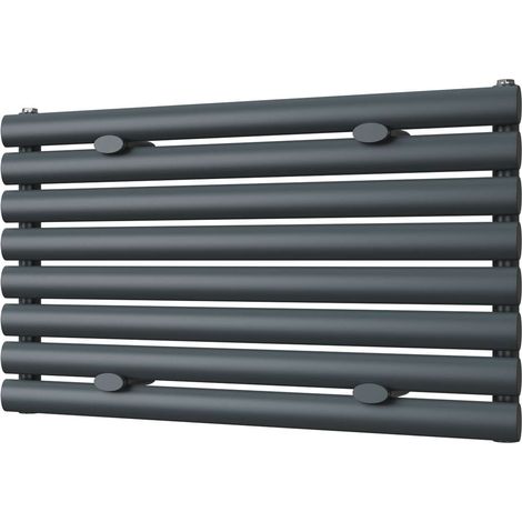 Omeara Axis - Anthracite Horizontal Radiator H464mm x W800mm Single Panel (1/3)
