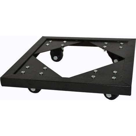 Plante Rouleau pour jardinière en métal massif, noir – dimensions (L x l x h) : 32 x 32 x 7 cm (1/5)