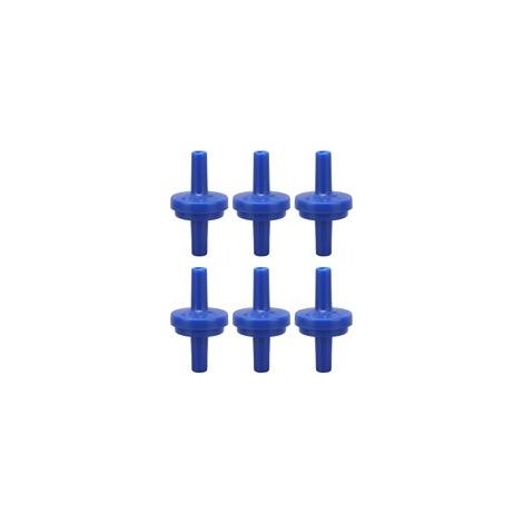 Lot de 10 clapets anti-retour unidirectionnels en plastique PP, à membrane, pour tuyau d'admission d'air, 4 mm, bleu (1/5)