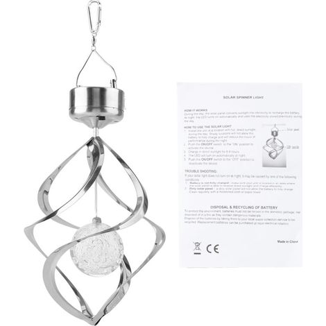 Campanelli a vento robusti e resistenti, ecologici, di piccole dimensioni, ad energia solare, per giardino e cortile -Crezuo