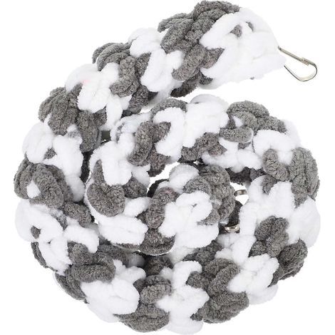 Jouet intéressant pour rat, jouet résistant à l'usure pour cochon d'Inde, jouet portable pour planeur de sucre, accessoire pour rat-60X4X4CM-Grey White (1/3)