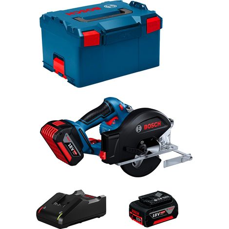 Bosch Sierra Circular a Batería GKM 18V-50 Ø 136 mm / 2x 5,0 Ah Batería en L-Boxx - 06016B8002 (1/5)