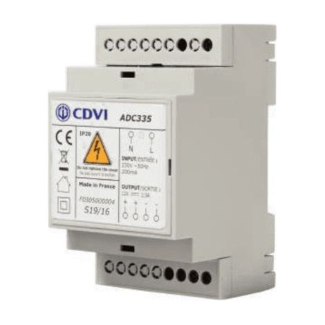 Alimentation pour tableau électrique 12V 3A – 3 modules sur rail DIN – Protection contre courts-circuits – ADC335 – Cdvi