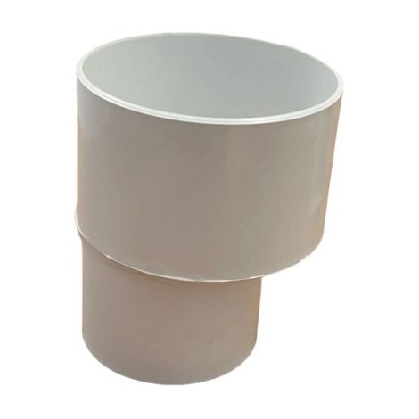 Riduzione ø100x80 (bicchiere sul ø maggiore) per pluviale : Colore - Bianco