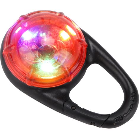 Pendentif LED lumineux et étanche pour chien, clip de collier pour la sécurité nocturne extérieure des chiens et chats - Lumière rouge (1/5)