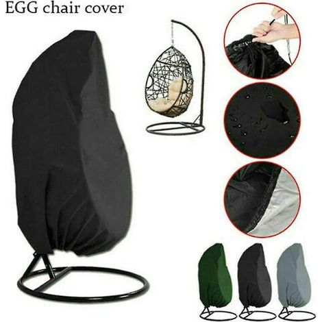 Housse de protection pour fauteuil suspendu, 190 x 115 cm (verte) (1/4)