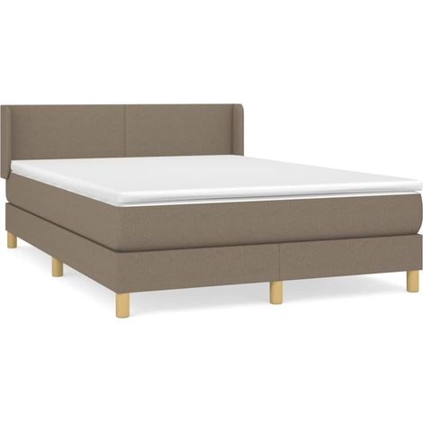Maison Exclusive - Giroletto a Molle con Materasso Tortora 140x200 cm in Tessuto