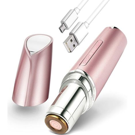 Épilateur visage pour femmes Épilateur visage rechargeable USB, tondeuse à sourcils et épilateur visage pour femmes Étanche avec lumière LED-AquaForge (1/5)