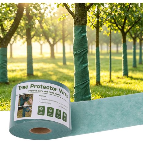 60m Enroulement Arbre Protéger Écorce Protecteur Tronc Arbre Vert Tissé Résistant Usure Enroulement Arbre pour Écorce Endommagée Protection Tronc Contre Cerfs Animaux (1/5)