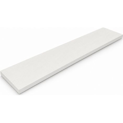 Mensola da Muro, Mensola Sospesa, Fissaggio a Scomparsa, Mensola Legno, Kit Tasselli Incluso, Bianco Melinga, 90x18x1,8 cm (1/4)