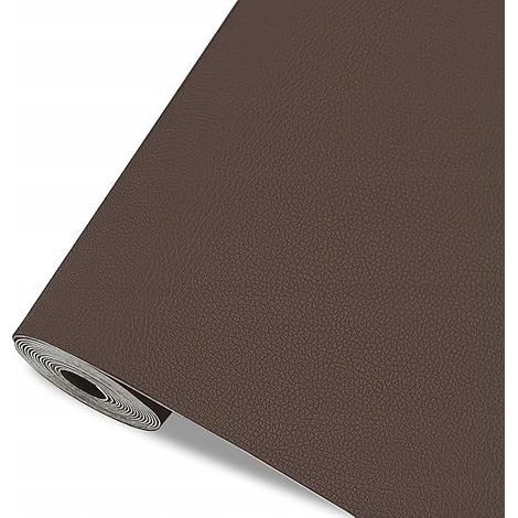 Toppa di riparazione autoadesiva in similpelle, marrone scuro, 40x300 cm (1/5)