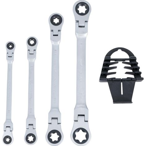 Set di chiavi Torx BGS con occhiello a cricchetto E6/E8/E10/E12/E14/E18/E20/E24