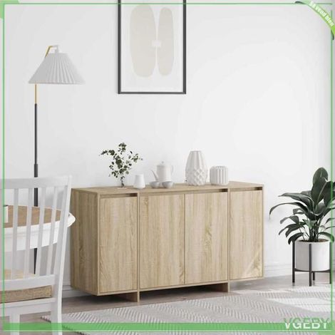 Buffet - FAF7291712449253 - Chêne sonoma - Bois d'ingénierie - 4 portes, 135 x 41 x 69 cm (1/5)