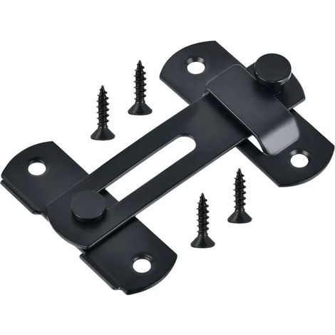 3 chiavistelli per porte in acciaio inossidabile nero (1/4)