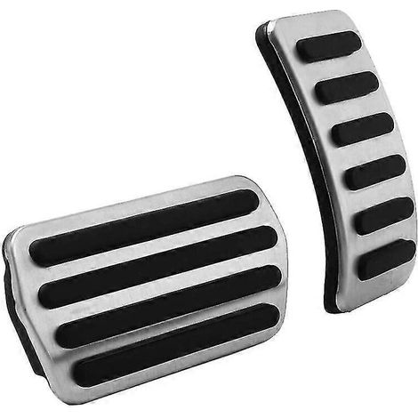 Für Volvo XC40 (2013–2017), S40 (2007–2016), XC30 (2019), C30 (2008–2016): Pedalauflagen-Set aus Edelstahl für Gas, Kraftstoff und Bremse (AT), Montage ohne Bohren – 2 Stück