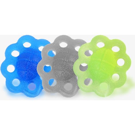 Fuerte red que tira en la mano, entrenador de dedos, entrenador de antebrazo, juego de 4, azul, verde y gris para mujeres y mayores, naranja para hombres (1/4)