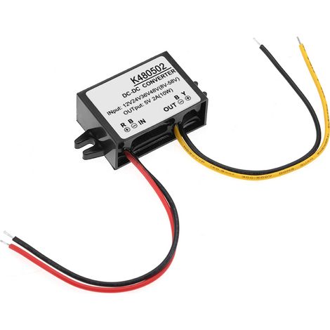 DC-DC 12V/24V/36V/48V auf 5V 2A Abwärtswandler-Netzteilmodul (1/5)