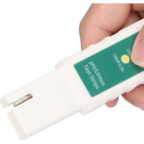 Digitales pH-Meter in Stiftform mit Teststreifen und Thermometer für Trinkwasser in Schwimmbädern (1/5)