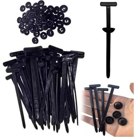 Fascette universali in nylon per cavi - Robuste e durevoli - Autobloccanti - Resistenti ai raggi UV - 100 fascette per confezione - Nere (1/5)