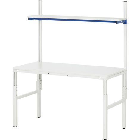 Rau Basistisch Etagenbord, B1200xT500xH650-1000/H2040mm, Melamin-Platte 22mm (1/3)